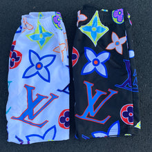 Load image into Gallery viewer, Psychedelic monogram shorts white