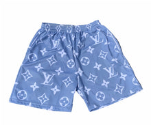 Load image into Gallery viewer, Carolina blue monogram shorts