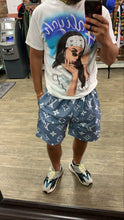 Load image into Gallery viewer, Carolina blue monogram shorts