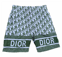 Load image into Gallery viewer, Dior print shorts green