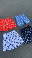 Load image into Gallery viewer, Red monogram shorts