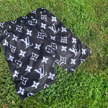 Load image into Gallery viewer, Black monogram shorts