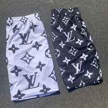 Load image into Gallery viewer, Black monogram shorts