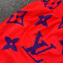 Load image into Gallery viewer, Infrared red monogram mesh shorts