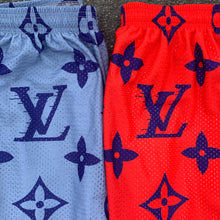 Load image into Gallery viewer, Infrared red monogram mesh shorts