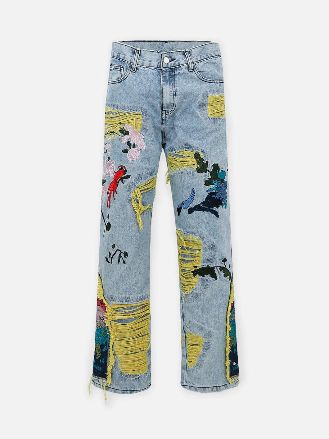 Birds of garden denim