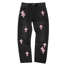 Load image into Gallery viewer, CH black and pink denim
