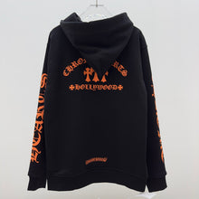 Load image into Gallery viewer, CH black orange heavy  hoodie
