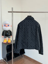 Load image into Gallery viewer, LU1555 1V Monogram Black Denim Jacket
