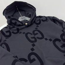 Load image into Gallery viewer, GG jumbo black logo hoodie
