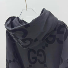 Load image into Gallery viewer, GG jumbo black logo hoodie
