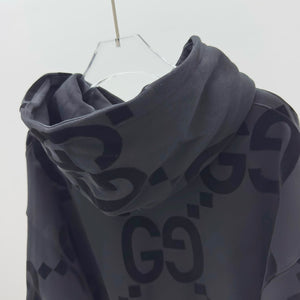 GG jumbo black logo hoodie