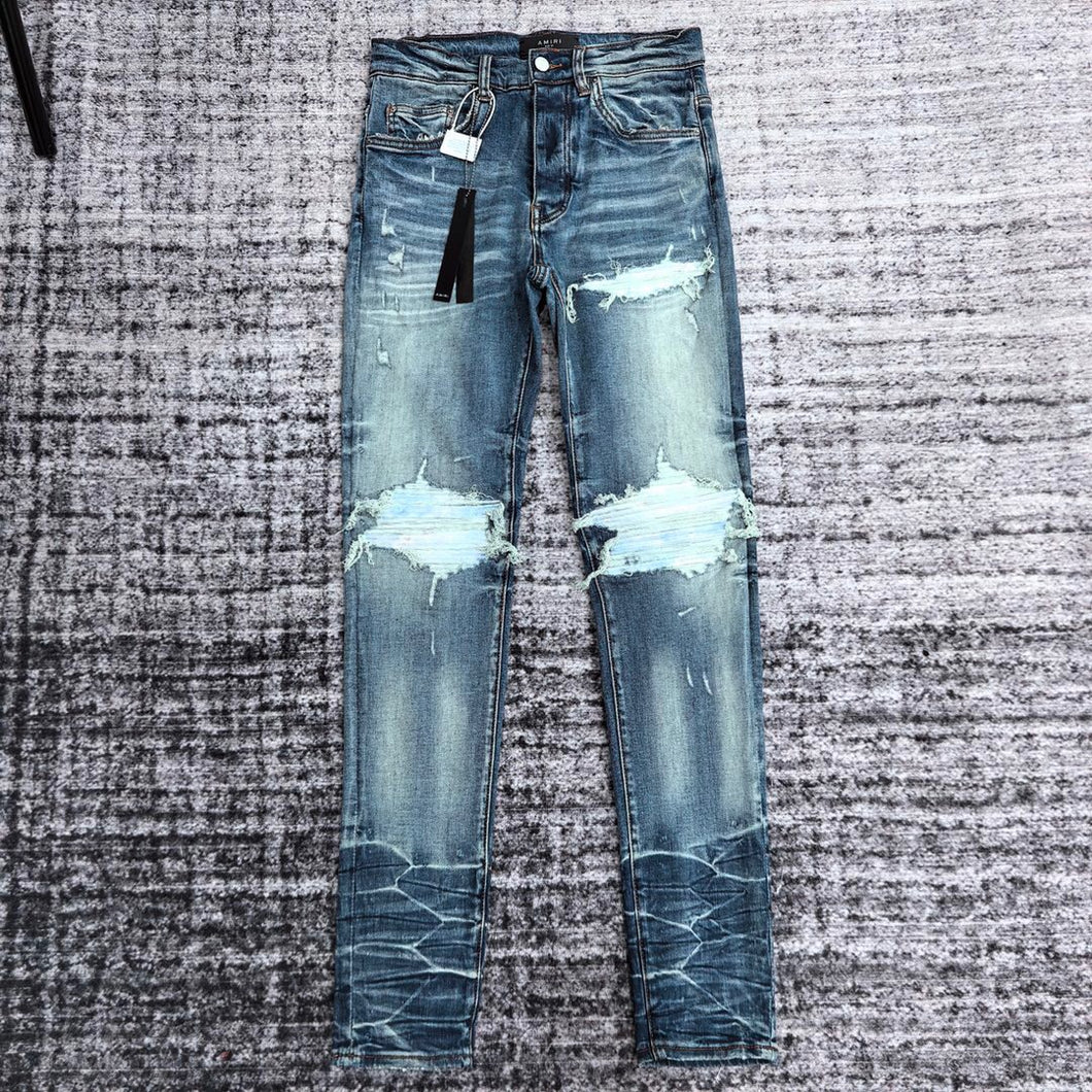 Amiri icy blue denim