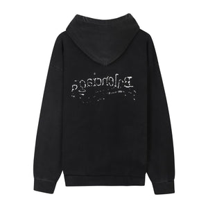 BB black wash swoop hoodie