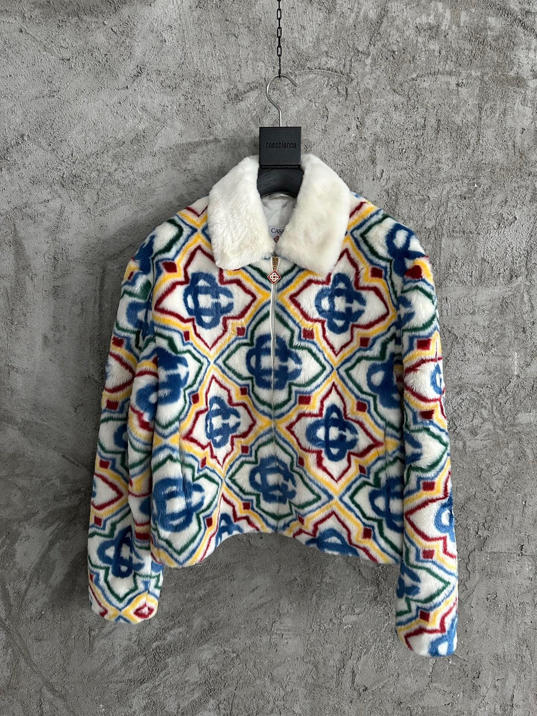 600CASABLANCA Mink Fur Leather Patchwork Lining Jacket