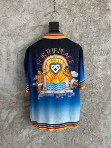 207 CASABLANCA Short Sleeve Real Silk Shirt