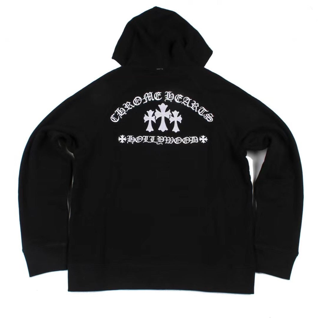 CH 3 cross zip up hoodie