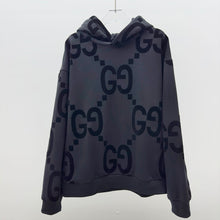 Load image into Gallery viewer, GG jumbo black logo hoodie
