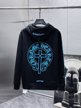 Load image into Gallery viewer, CH black and blue new cross hoodie
