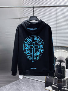 CH black and blue new cross hoodie