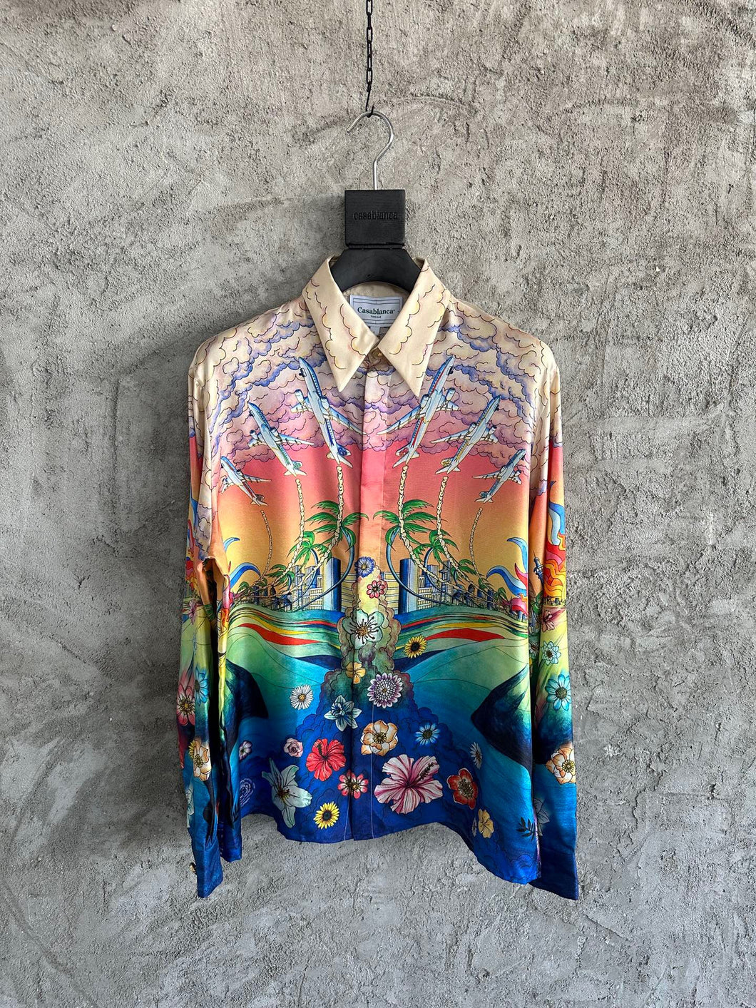 204 CASABLANCA Long Sleeve Real Silk Shirt