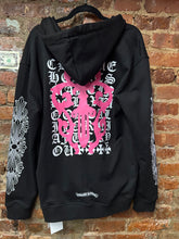 Load image into Gallery viewer, Ch pink zip logo hoodie
