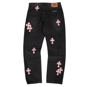 CH black and pink denim