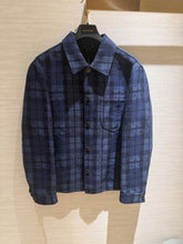 Load image into Gallery viewer, LU2158 1V Blue Plaid Jacket
