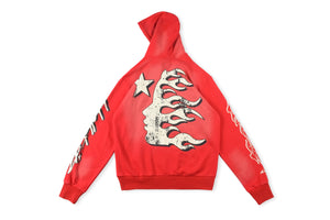 Hellstar rockstar records red hoodie