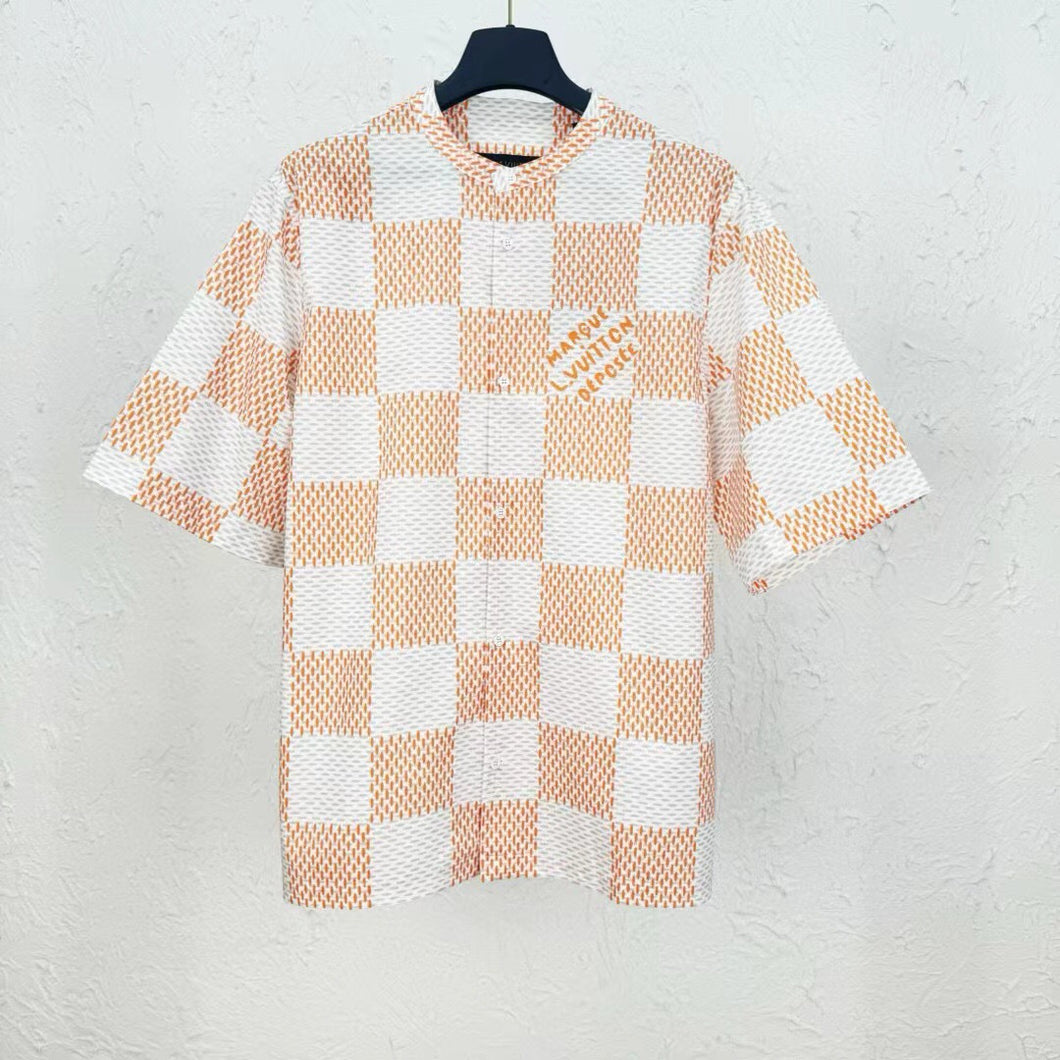 LU1597 1V 24SS Show DL2 Checkboard Short Sleeve Shirt