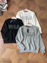 Load image into Gallery viewer, 166RL#021 Embroidery Letters Crewneck Cotton Sweatshirt
