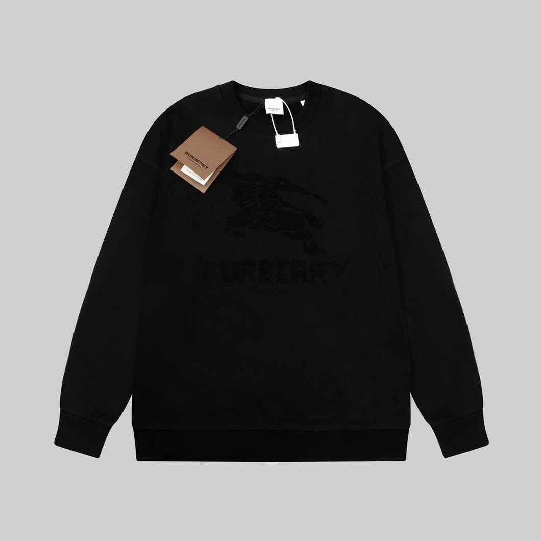 BU992 BBR Horse Embroidery Crewneck Sweatshirt