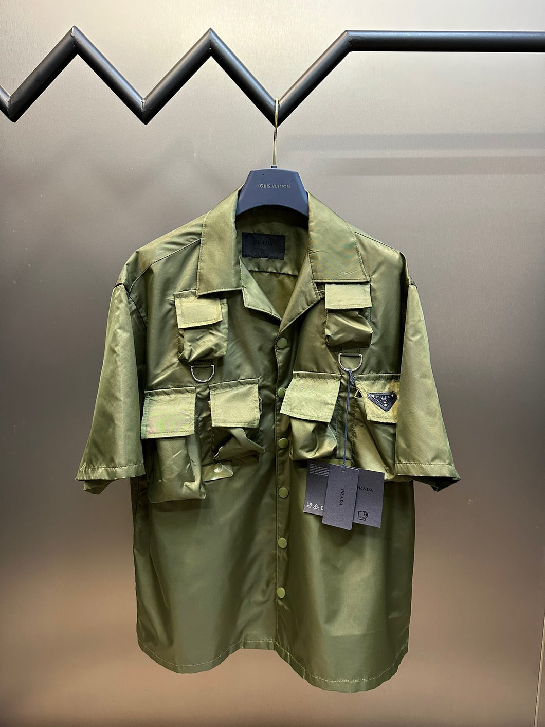 PR505 PRD Multi-Pocket Overall Short Sleeve Shirt
