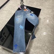 Load image into Gallery viewer, CH blue denim with blue cross denim
