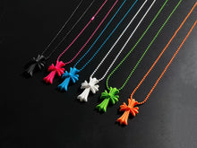 Load image into Gallery viewer, CH rubber cross necklace
