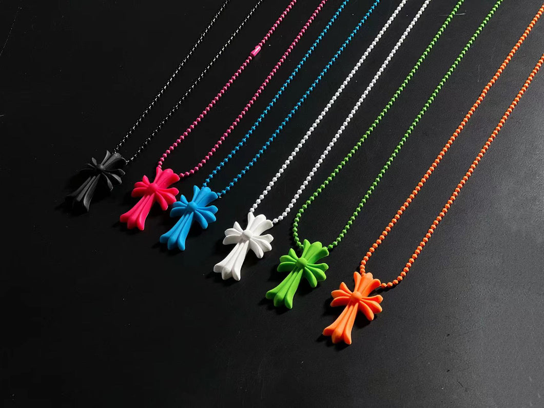 CH rubber cross necklace