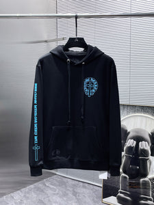 CH black and blue new cross hoodie