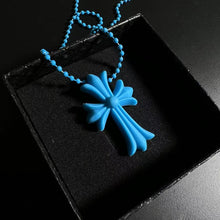 Load image into Gallery viewer, CH rubber cross necklace
