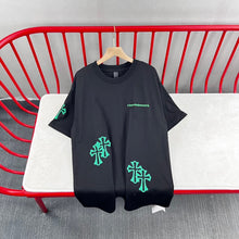Load image into Gallery viewer, CH green black cross shirt
