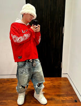 Load image into Gallery viewer, Ch red long sleeve jersey shirt
