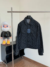 Load image into Gallery viewer, LU1555 1V Monogram Black Denim Jacket
