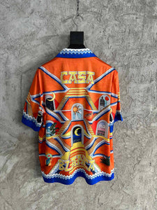222 CASABLANCA Short Sleeve Real Silk Shirt
