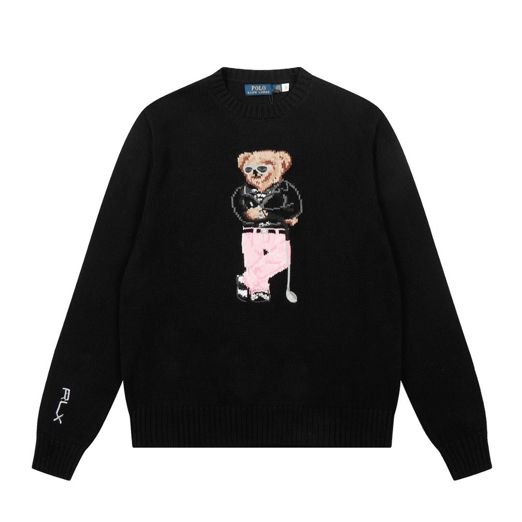 176RL#DS883 Embroidery Bear Sweater