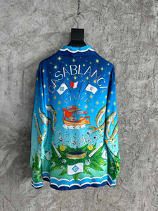 209 CASABLANCA Long Sleeve Real Silk Shirt