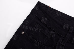 Givenchy black on black logo denim