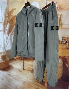 SI843 Stone Island Metal Wire Texture Sunscreen Winter Tracksuit