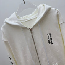 Load image into Gallery viewer, CH white black zip up
