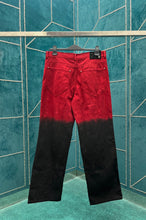 Load image into Gallery viewer, Monogram black red ombre denim jeans
