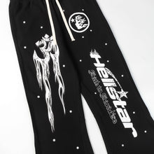 Load image into Gallery viewer, Hellstar black star hoodie and pant set
