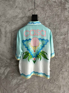 226 CASABLANCA Short Sleeve Real Silk Shirt